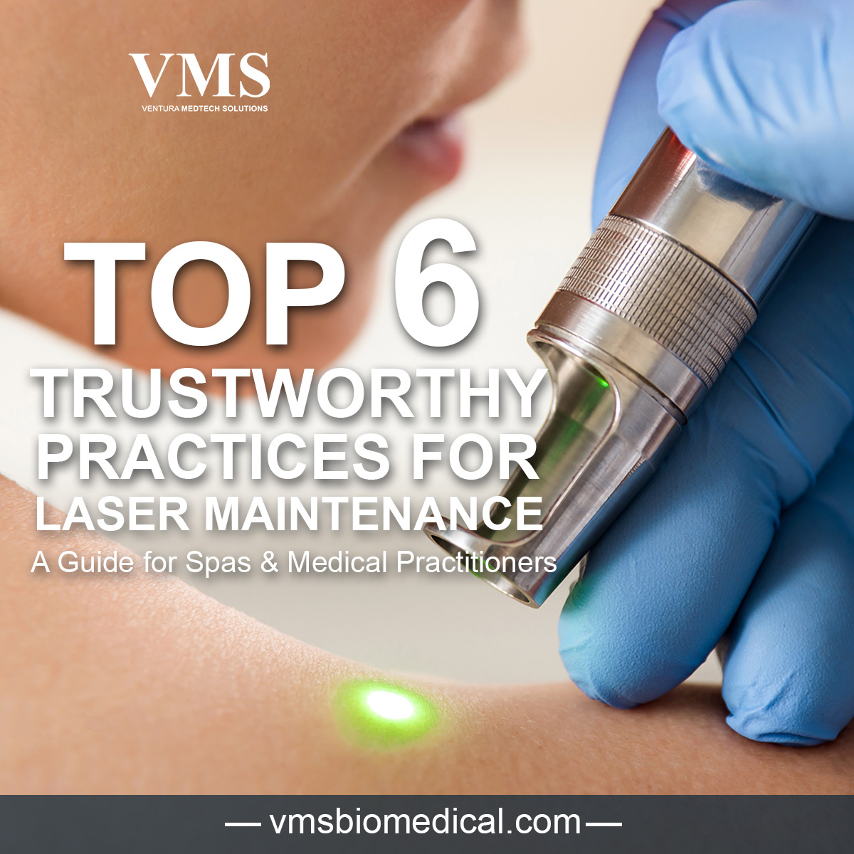 Image of medical professional utilizing laser equipment