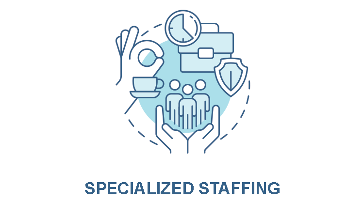 Illustration to represent specialized staffing